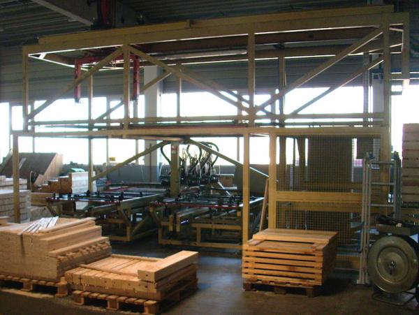 Pallet production line (max. 1.400 x 1.400 mm)